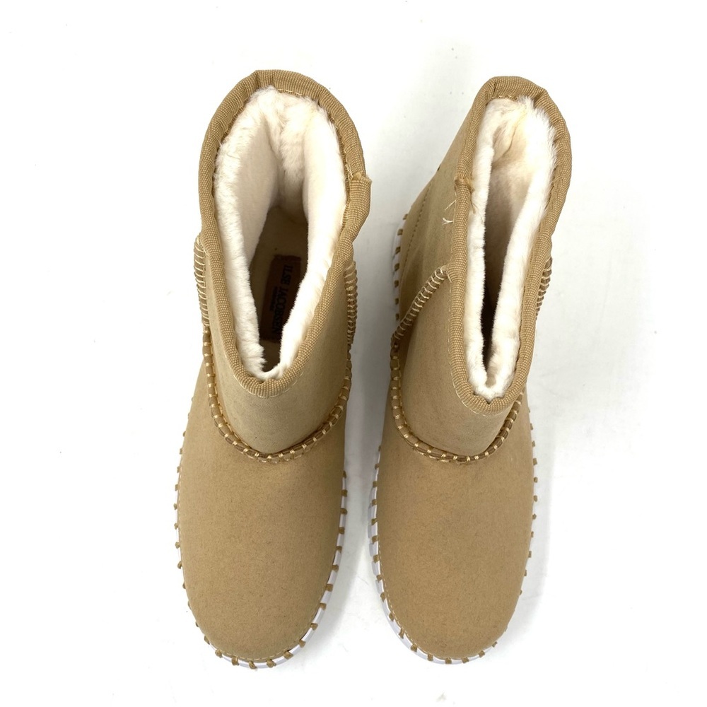 Ilse Jacobsen Tulip 6175 Ankle Boots Latte Faux Fur Lined Eco Friendly Size 38 - Picture 5 of 7